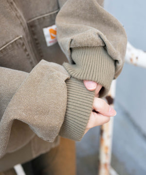 ヴィンテージウォッシュダックフードブルゾン