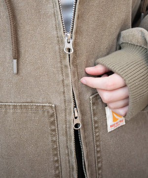 ヴィンテージウォッシュダックフードブルゾン