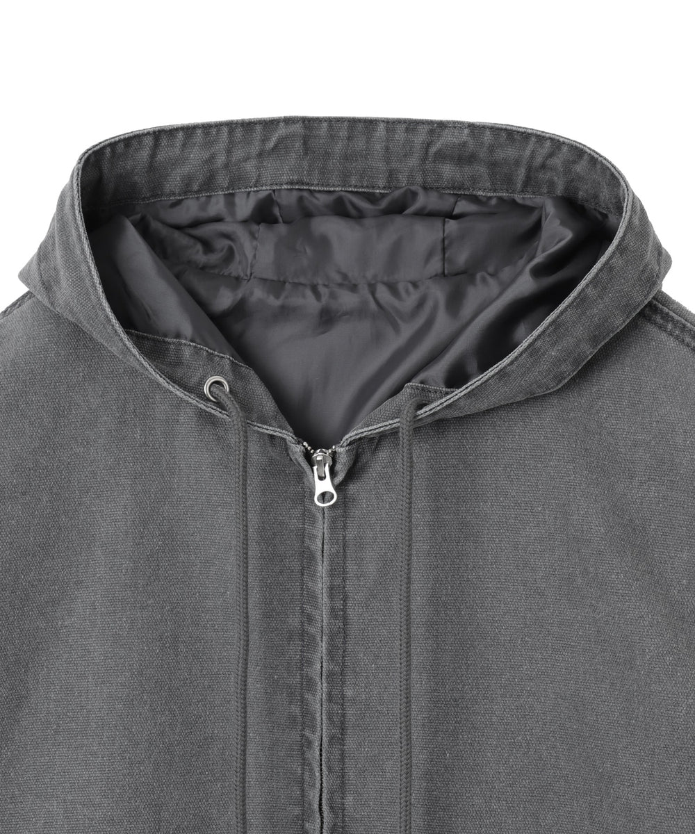 ヴィンテージウォッシュダックフードブルゾン