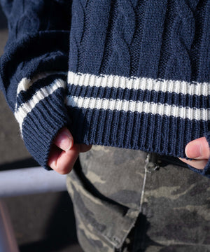 ワッペンチルデンVネックニット