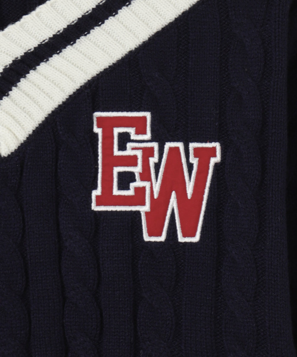 ワッペンチルデンVネックニット