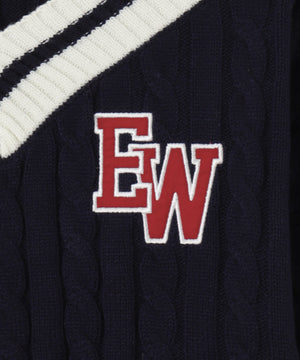 ワッペンチルデンVネックニット