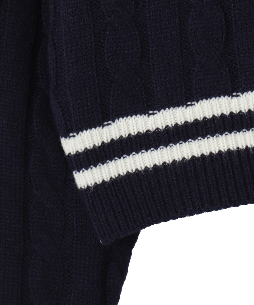 ワッペンチルデンVネックニット