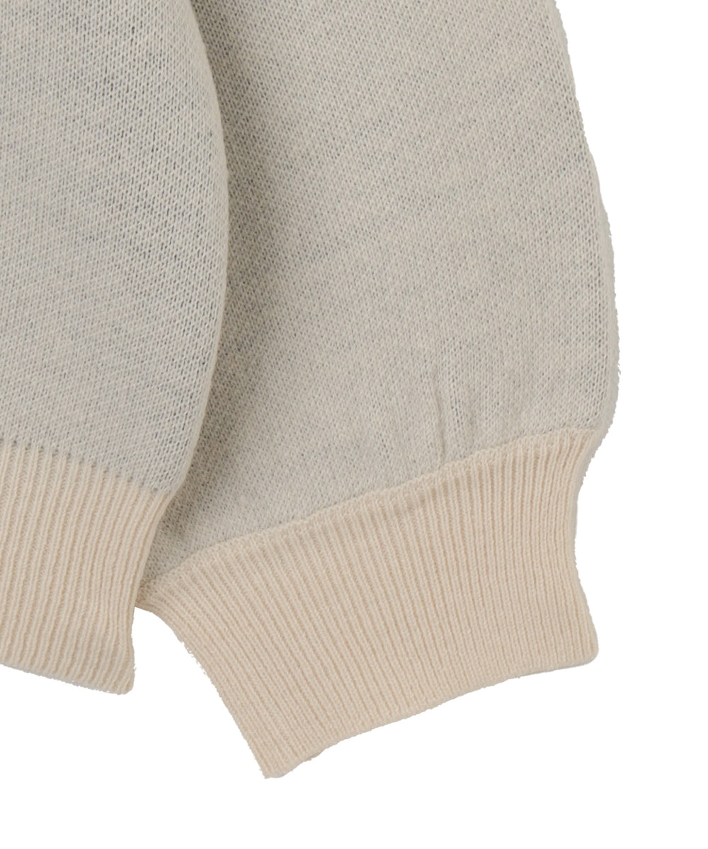 襟付きロゴジャガードニット