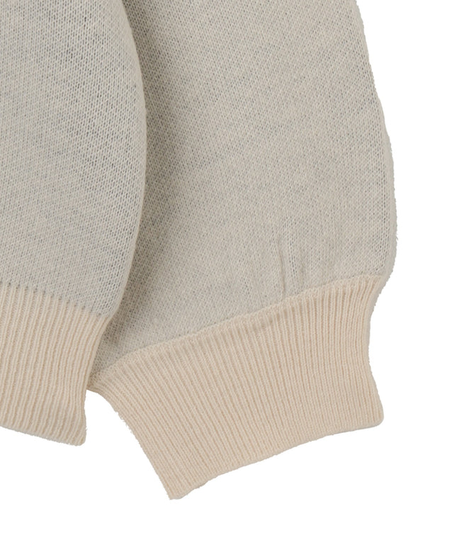 襟付きロゴジャガードニット