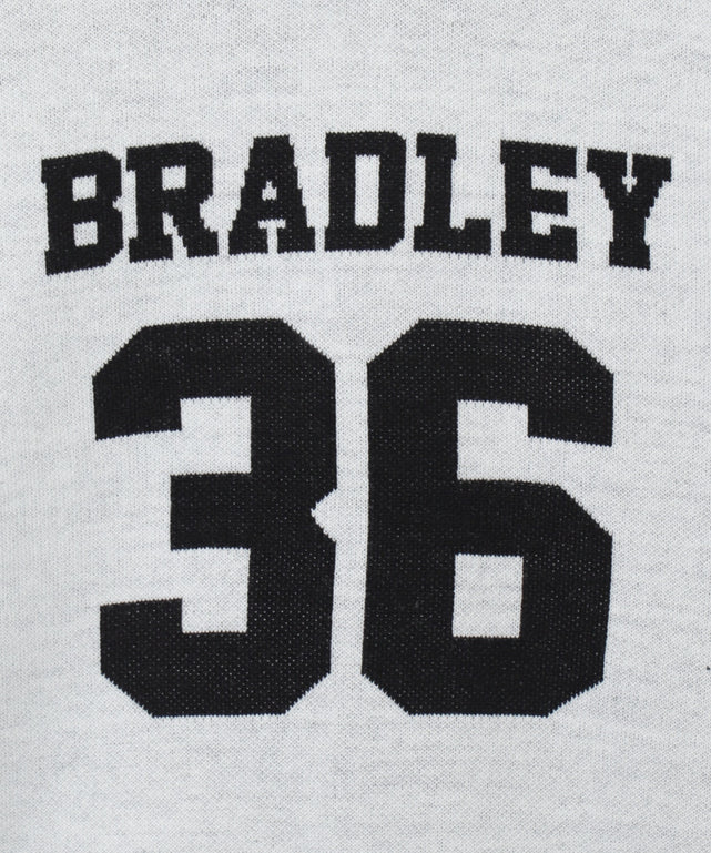 ナンバリングジャガードVネックニット