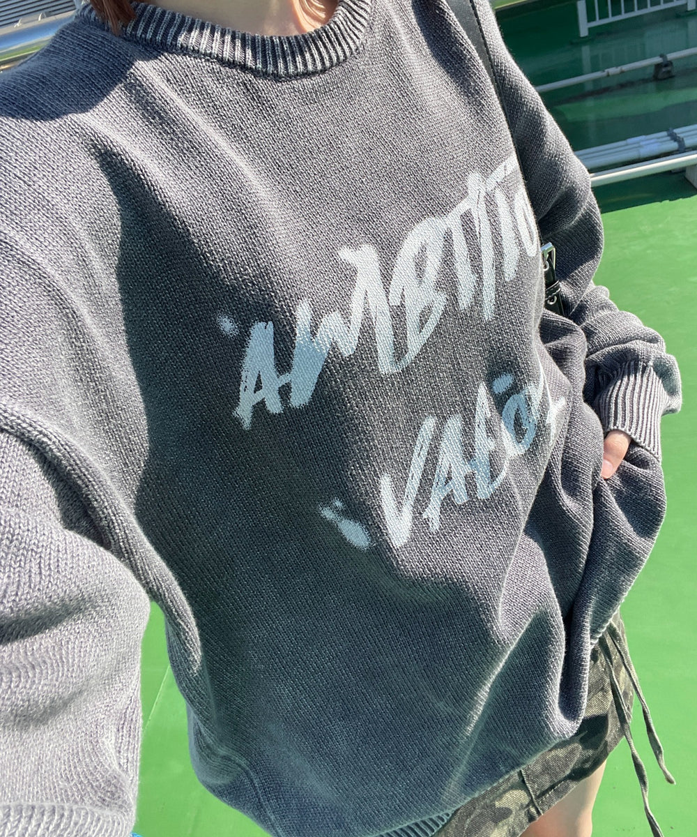 ヴィンテージウォッシュニットプルオーバー