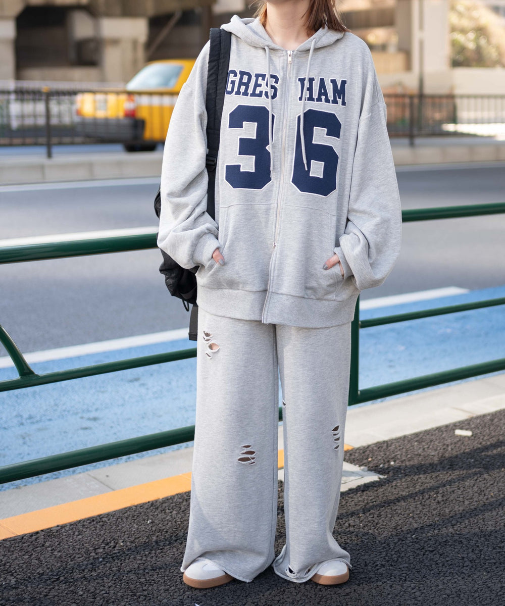 杢グレー モデル：155cm F着用