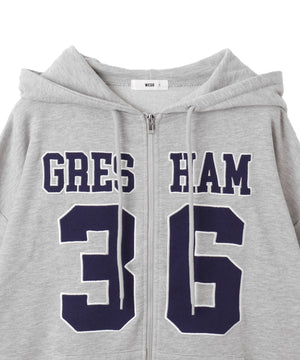 ナンバリングビッグジップパーカー