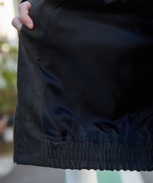 合皮ダブルZIPフライトジャケット