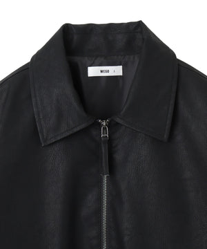 合皮ダブルZIPフライトジャケット