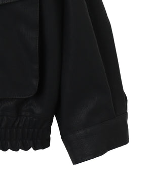 合皮ダブルZIPフライトジャケット