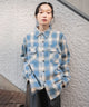 オンブレチェックシャツ（LS）/柄10 モデル：161cm S着用
