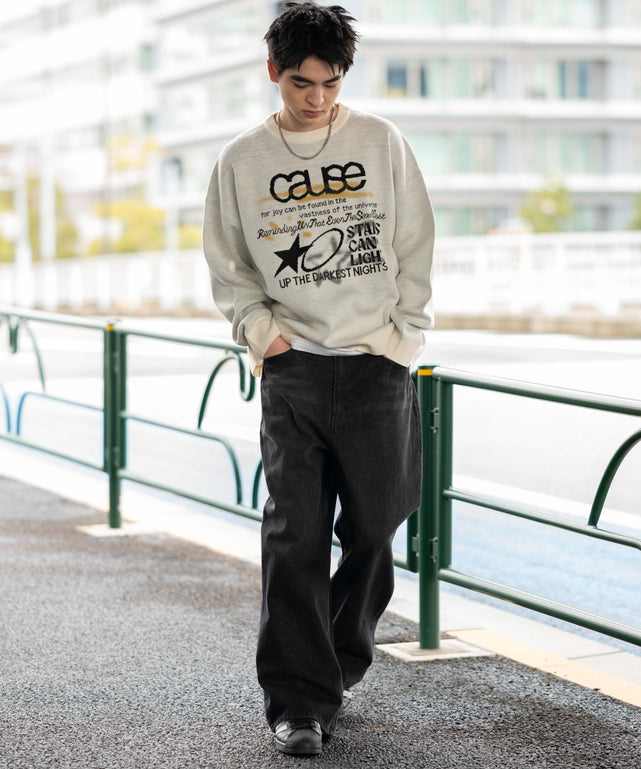 オフホワイト　モデル：180㎝　L着用