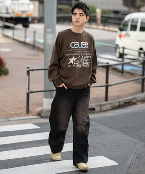 ブラウン　モデル：180㎝　L着用