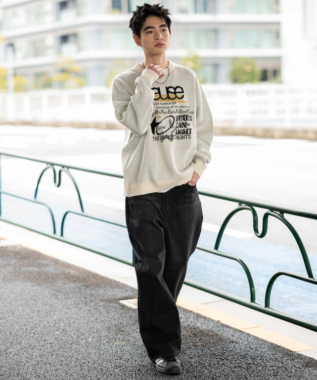 オフホワイト　モデル：180㎝　L着用