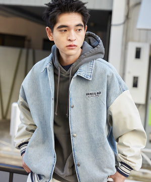 デニム淡加工 モデル：180cm L着用