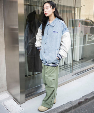 デニム淡加工 モデル：161cm L着用