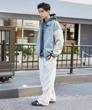 デニム淡加工 モデル：180cm L着用