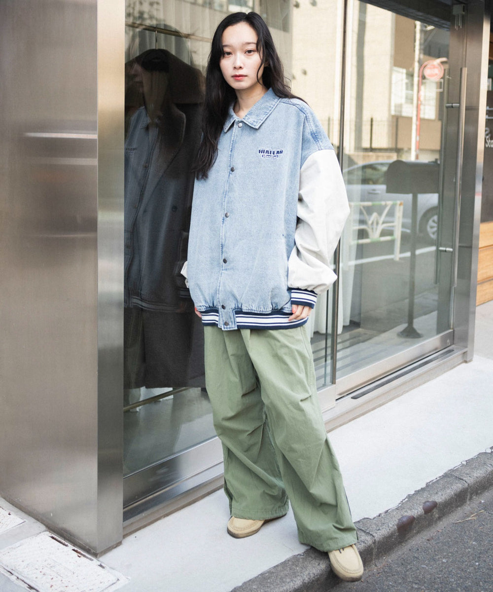 デニム淡加工 モデル：161cm L着用