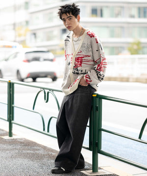 ホワイト　モデル：180㎝　L着用