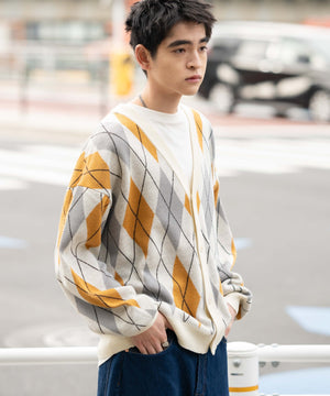 ホワイトチェック1　モデル：180㎝　L着用