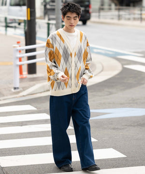 ホワイトチェック1　モデル：180㎝　L着用