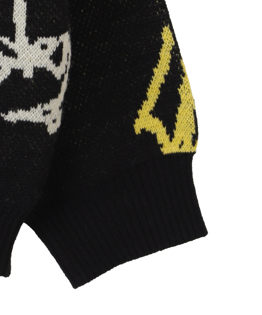 リラックスフィットパターンカーディガン