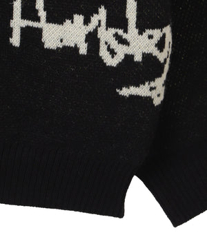 リラックスフィットパターンカーディガン