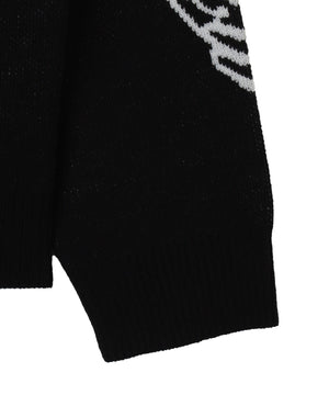 ジャガードグラフィックニットZIPパーカー