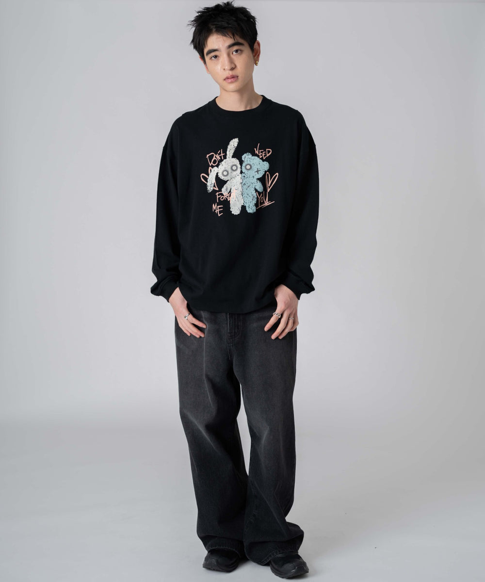 柄4 ブラック モデル：180㎝　L着用