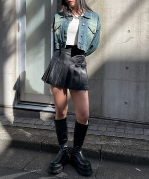 デニム中濃加工 モデル：160cm F着用