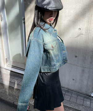 デニム中濃加工 モデル：160cm F着用