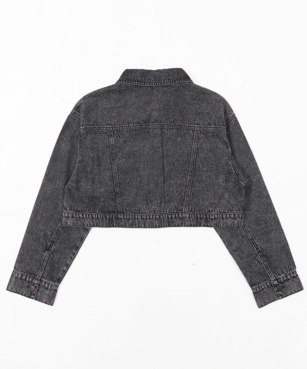 ヴィンテージウォッシュショートデニムジャケット