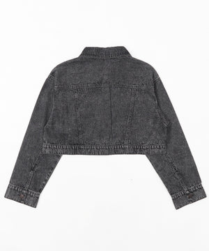 ヴィンテージウォッシュショートデニムジャケット