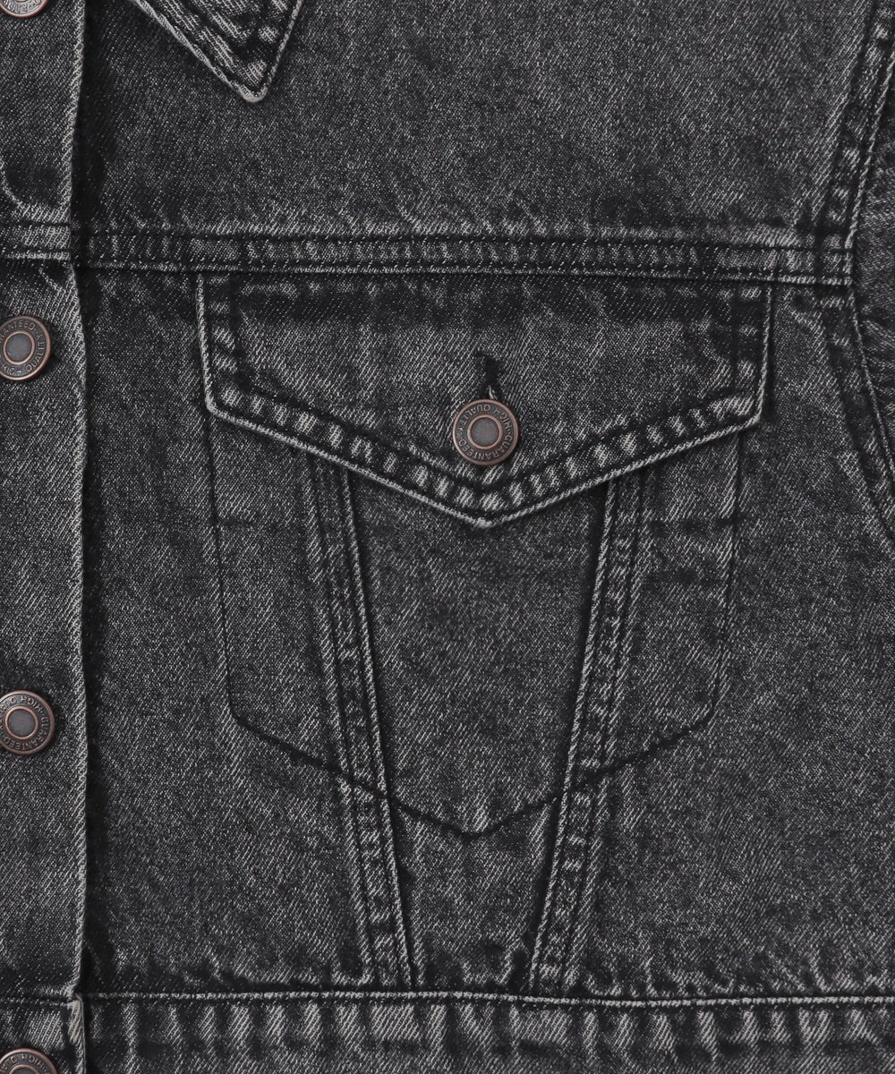 ヴィンテージウォッシュショートデニムジャケット