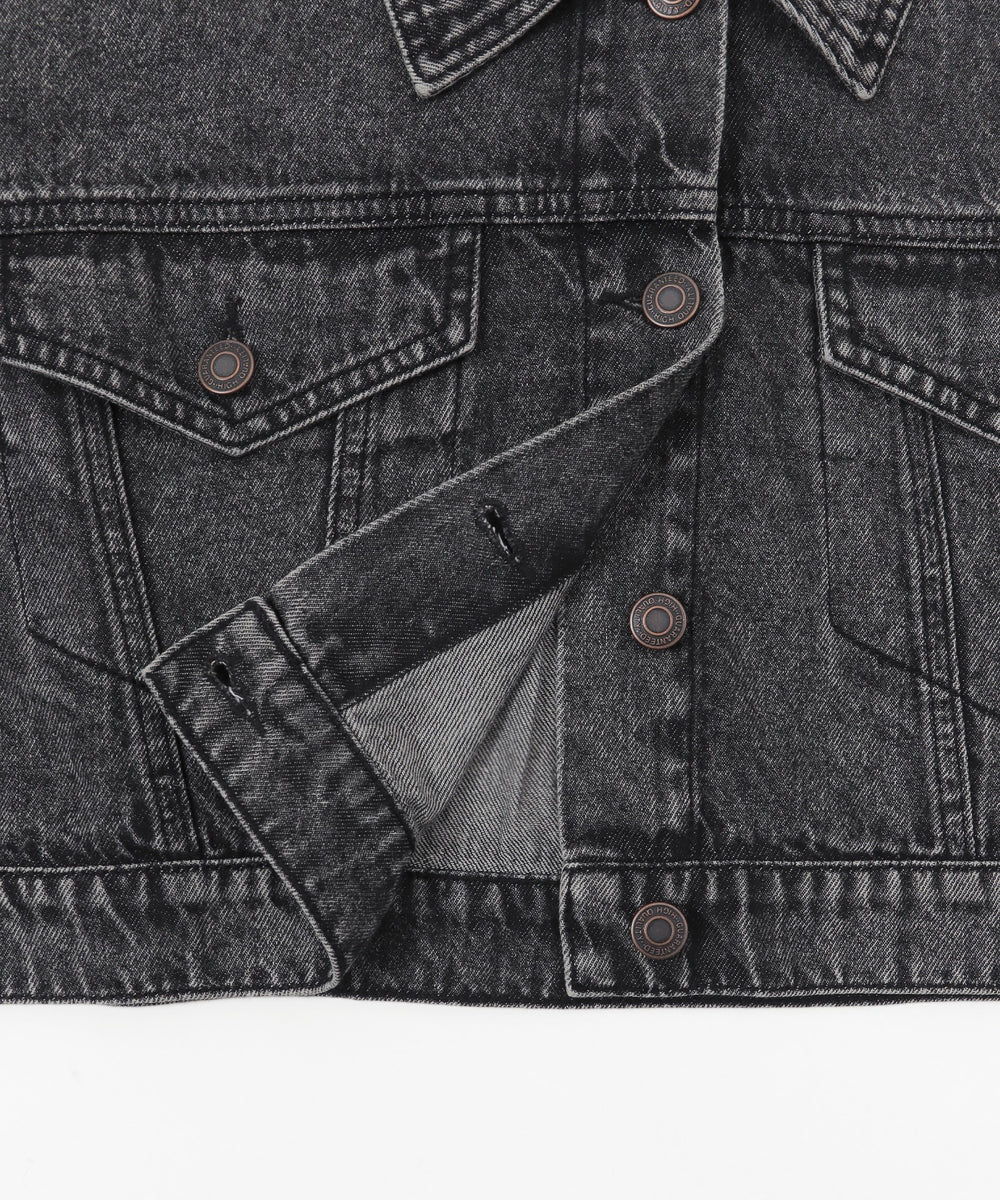 ヴィンテージウォッシュショートデニムジャケット