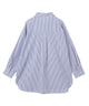 刺繍ストライプBIGシャツ