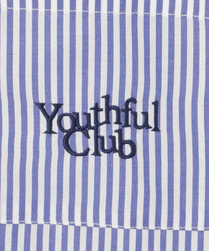 刺繍ストライプBIGシャツ