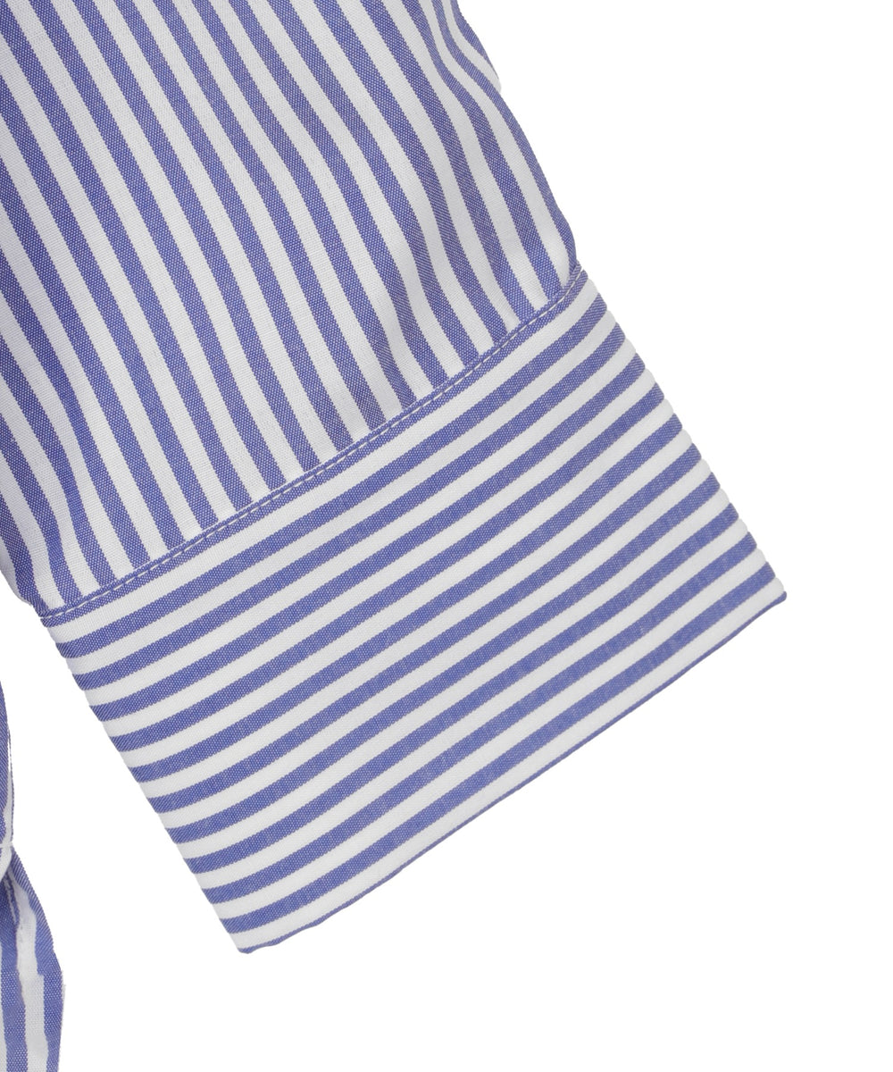 刺繍ストライプBIGシャツ