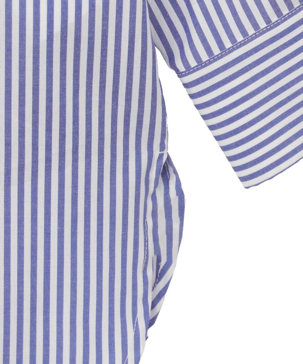 刺繍ストライプBIGシャツ