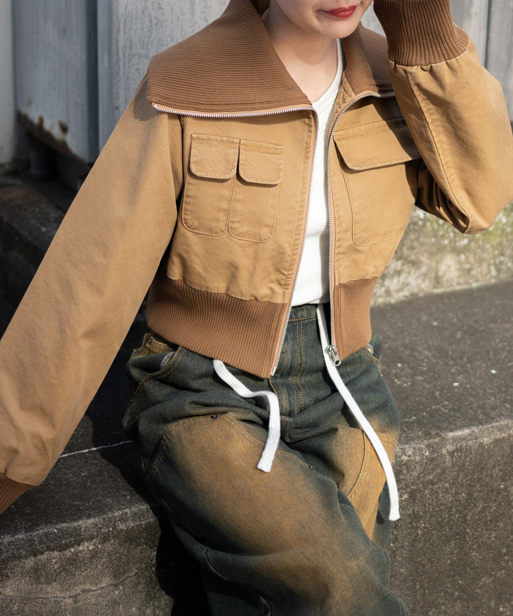 ベージュ モデル：155cm F着用