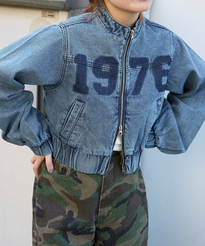 デニム淡加工 モデル：155cm F着用