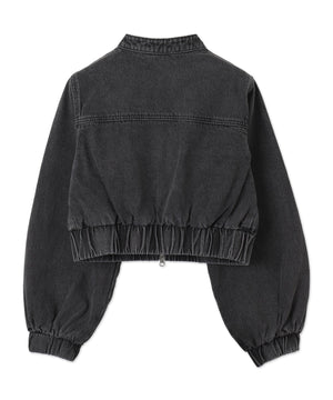 デニムショートバイカーブルゾン