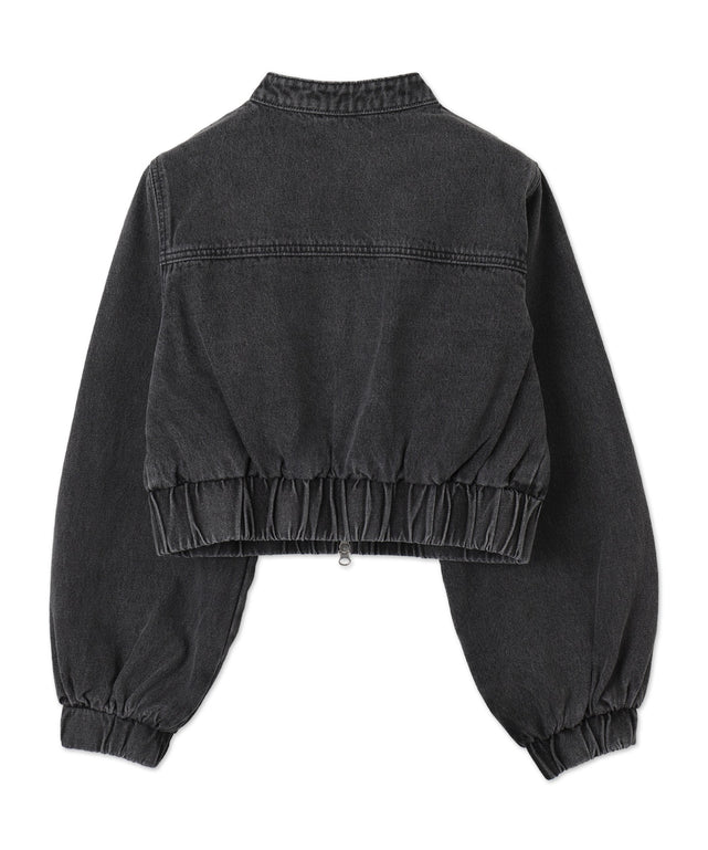 デニムショートバイカーブルゾン