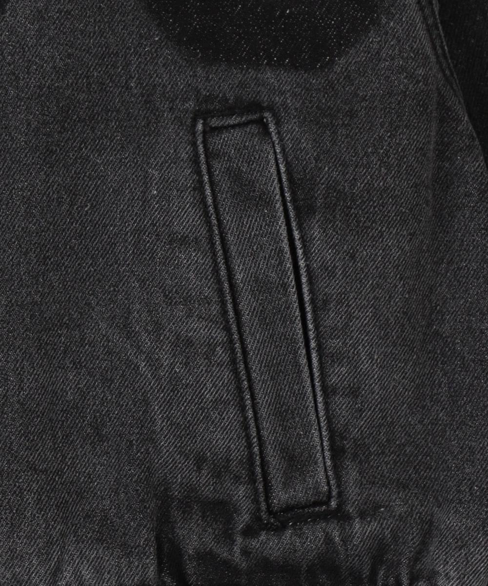 デニムショートバイカーブルゾン