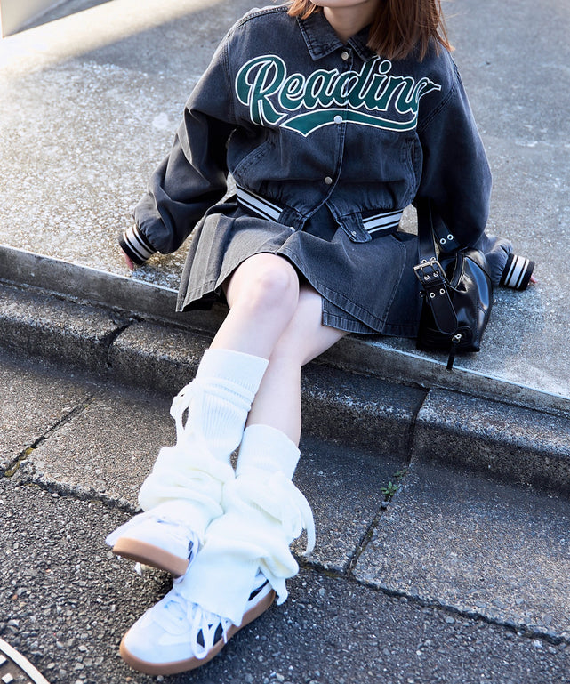 SPIRALGIRL ショートスタジャン スパイラルガール SPIRALGIRL 3Dポケットデザインデニムショート