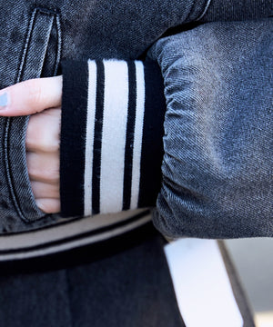 スタジアムロゴデニムショートスタジャン