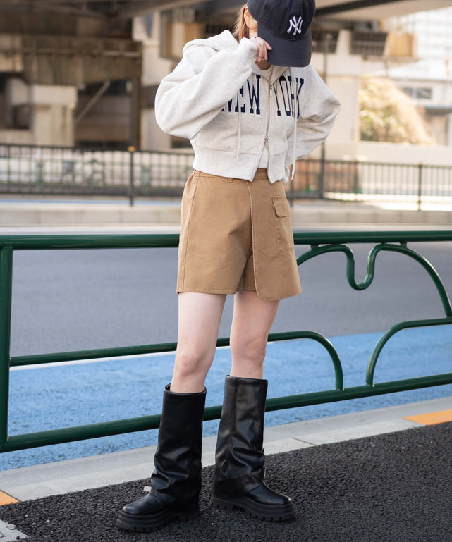 ベージュ モデル：155cm F着用