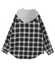 裏毛フードチェックシャツ